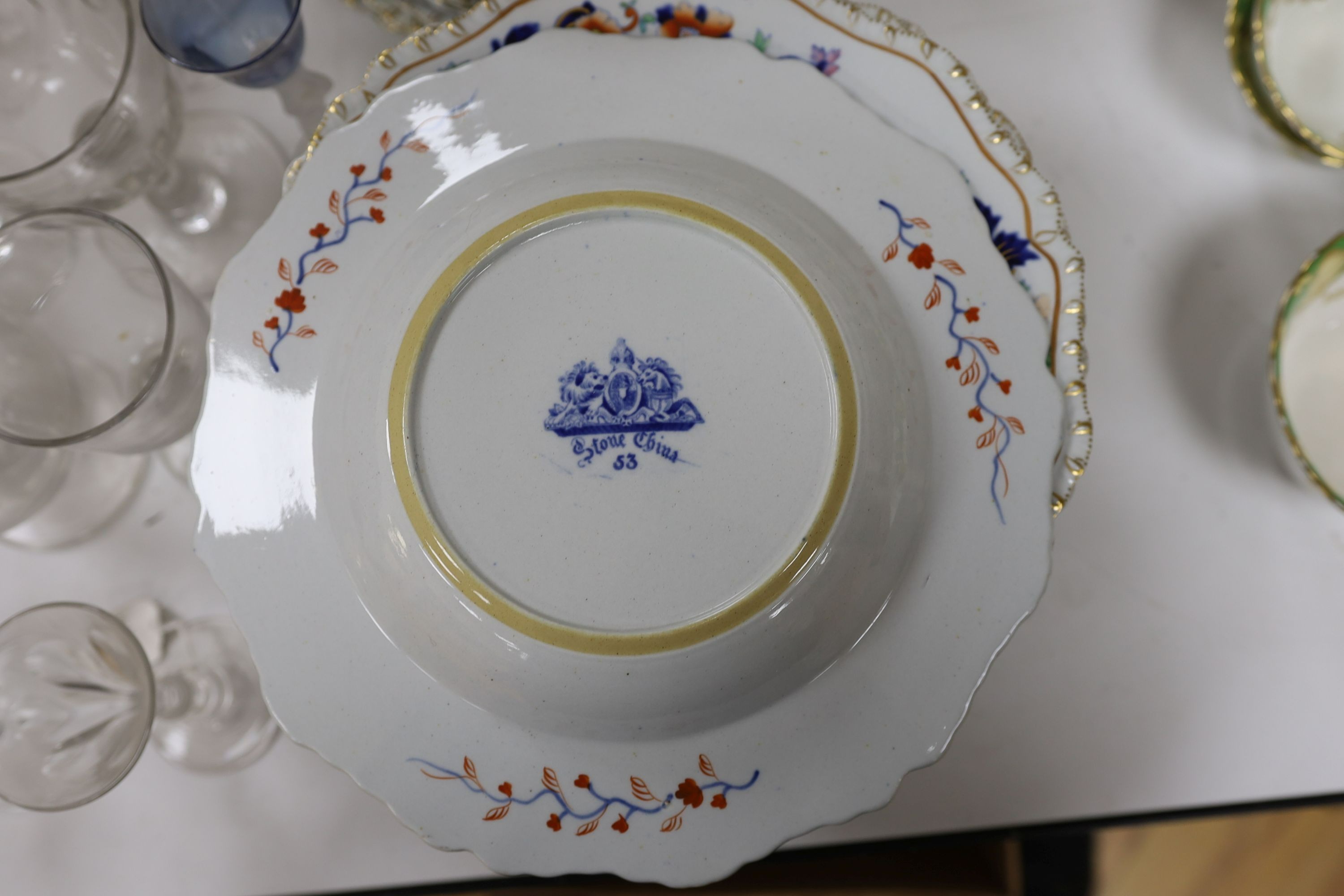 An early 19th century 35 piece Hicks and Meigh, pattern 53 